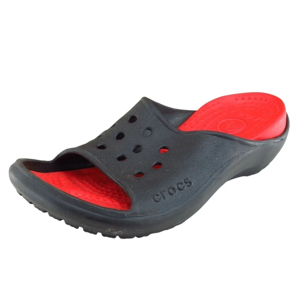 Crocs Toddler Boys 12-13 Medium Red Slide Synthetic‎